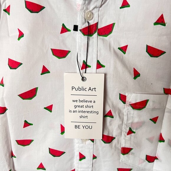 PUBLIC ART brand polo shirt BNWT from Nordstrom Rack Watermelon slices deesign - Picture 3 of 7